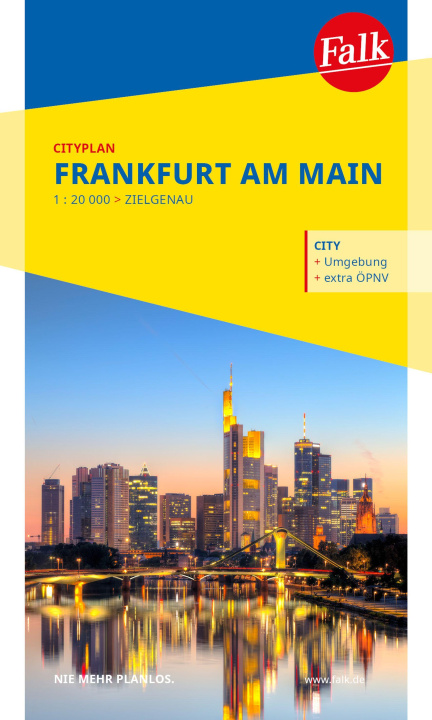 Drukwerk Falk Cityplan Frankfurt 1:20.000 