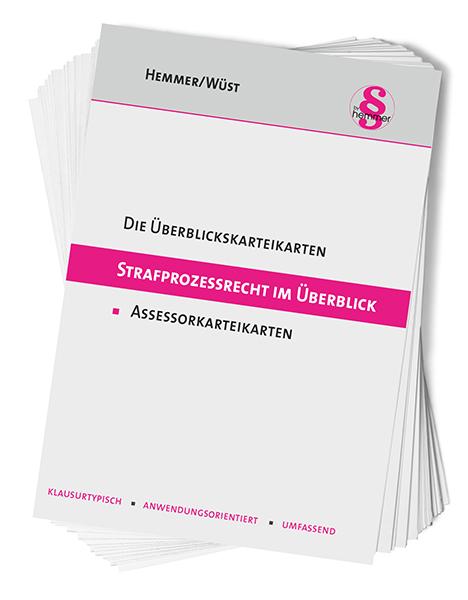 Spiel/Spielzeug Die Überblickskarteikarten Strafprozessrecht (StPO) im Überblick Achim Wüst