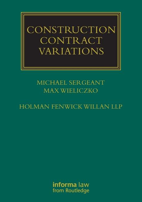 Knjiga Construction Contract Variations Michael Sergeant