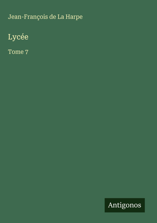 Βιβλίο Lycée Jean-François de La Harpe
