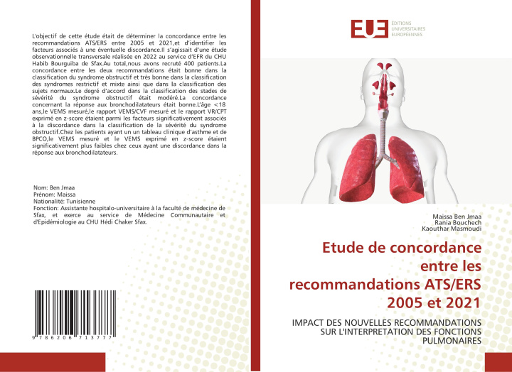 Knjiga Etude de concordance entre les recommandations ATS/ERS 2005 et 2021 Rania Bouchech