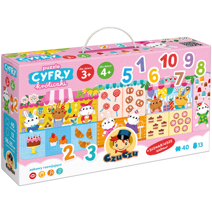Βιβλίο CzuCzu Puzzle Cyfry Króliczki 3+ 4+ 