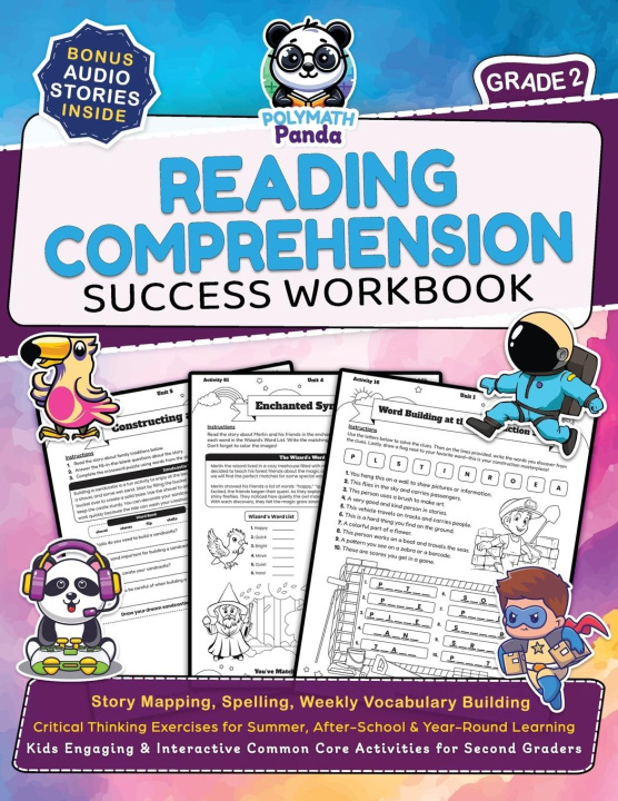Book Reading Comprehension 2nd Grade Success Workbook Polymath Panda