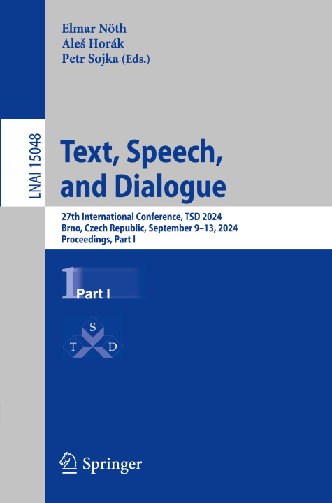 Knjiga Text, Speech, and Dialogue Petr Sojka