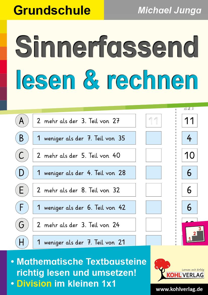 Knjiga Sinnerfassend lesen und rechnen / Division Michael Junga