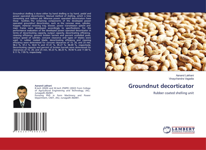 Knjiga Groundnut decorticator Vinaychandra Vagadia