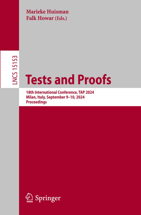 Book Tests and Proofs Marieke Huisman