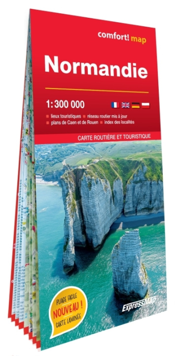 Artigos impressos Normandie 1/300.000 (carte grand format laminée) 