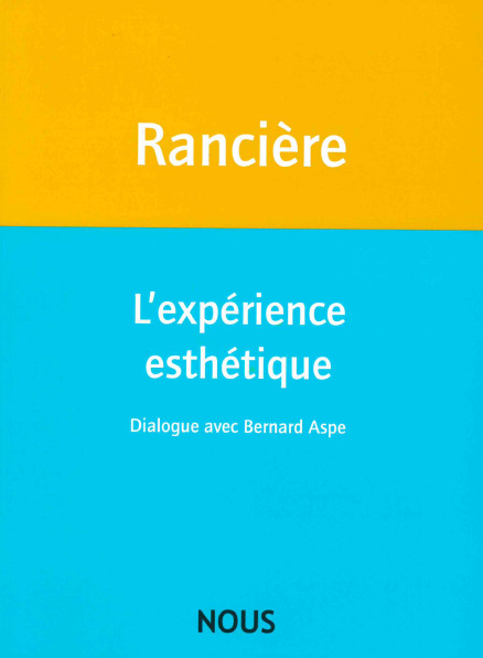 Knjiga L'expérience esthétique Jacques Rancière