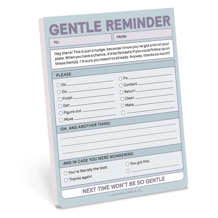 Printed items Knock Knock Gentle Reminder Nifty Note (Pastel Version) Knock Knock