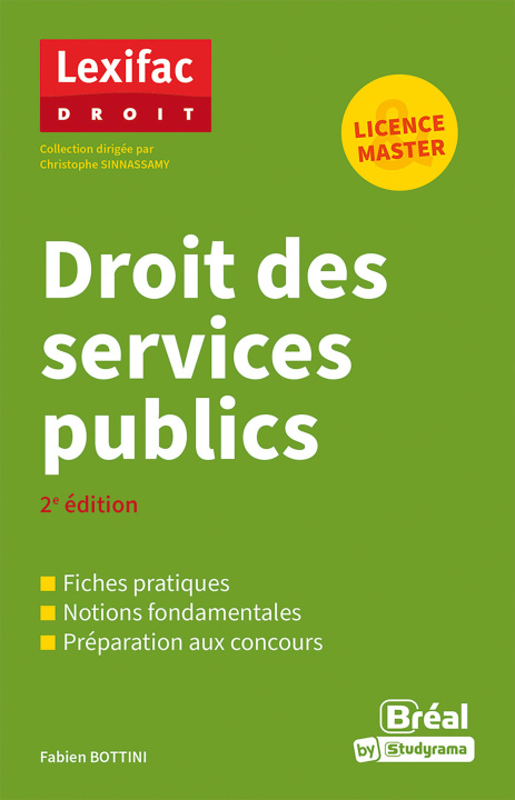 Kniha Droit des services publics Bottini