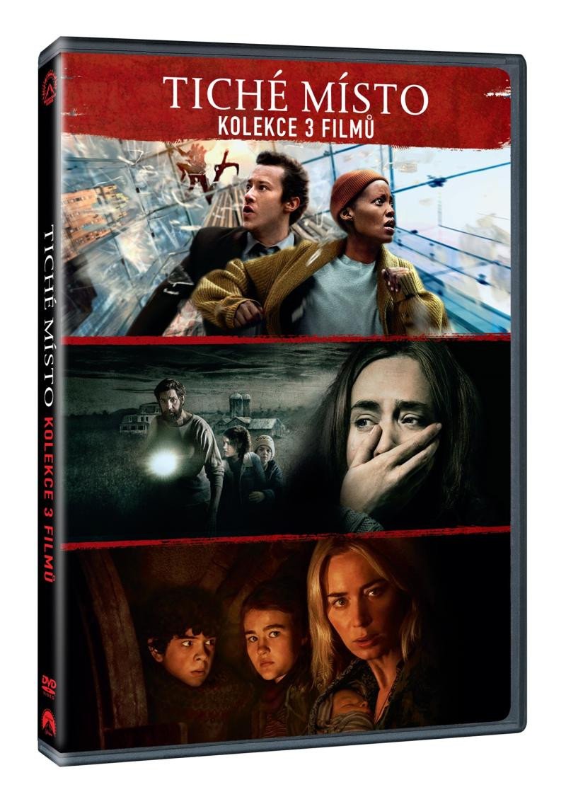 Video Tiché místo kolekce 1-3 3DVD John Krasinski