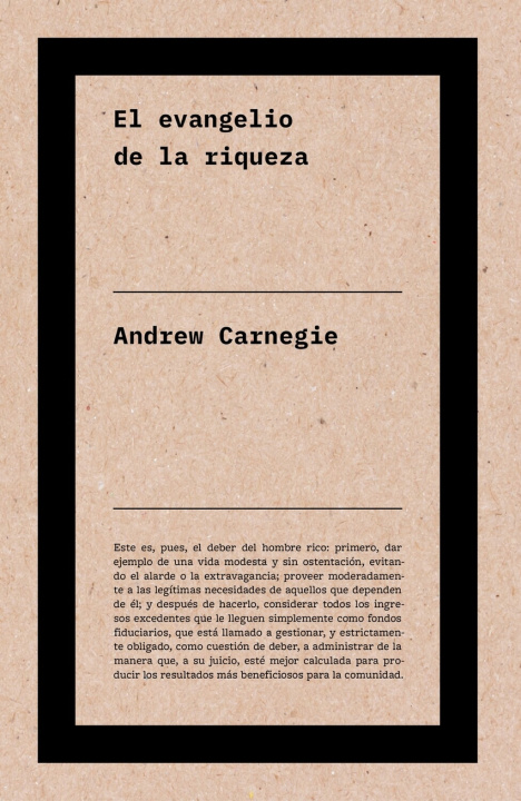 Βιβλίο EL EVANGELIO DE LA RIQUEZA ANDREW CARNEGIE
