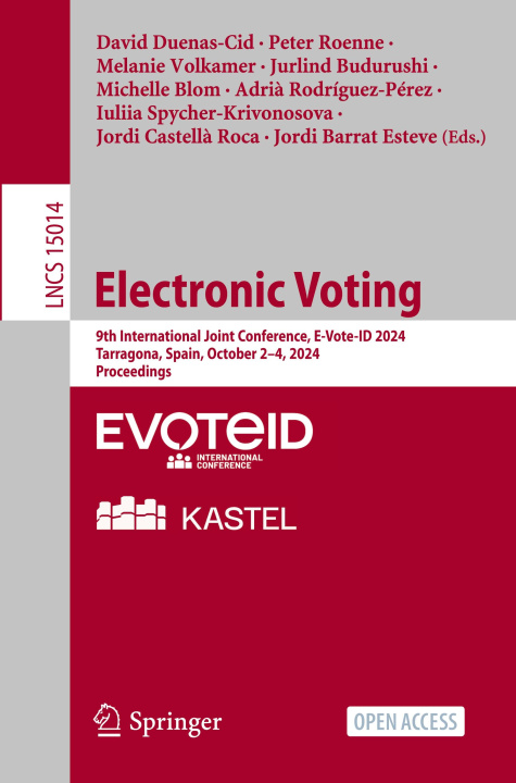 Kniha Electronic Voting David Duenas-Cid