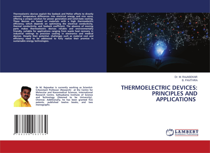 Knjiga THERMOELECTRIC DEVICES: PRINCIPLES AND APPLICATIONS B. Pavithra
