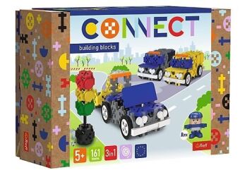 Igra/Igrača CONNECT M - Rettungswagen / Polizeiauto 161 Teile + Anleitung 