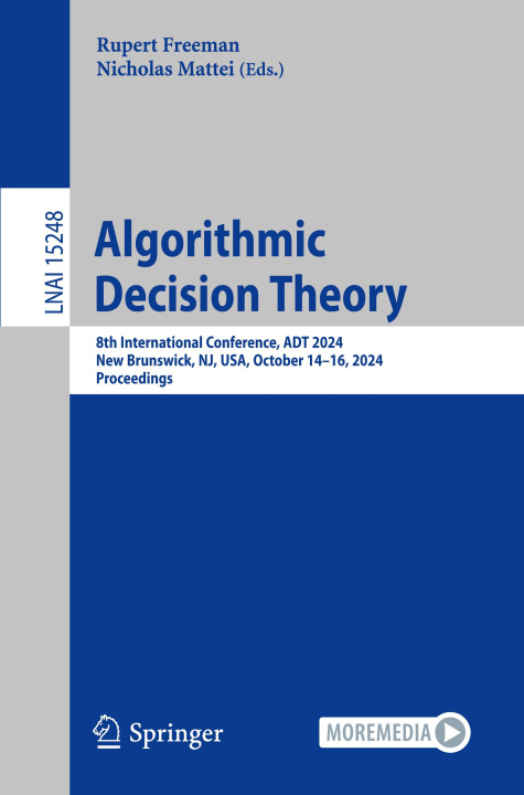 Knjiga Algorithmic Decision Theory Rupert Freeman