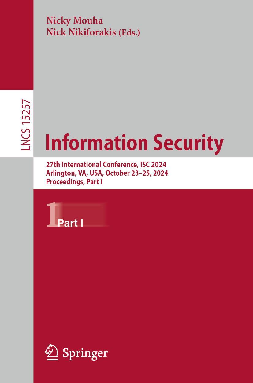 Knjiga Information Security Nicky Mouha