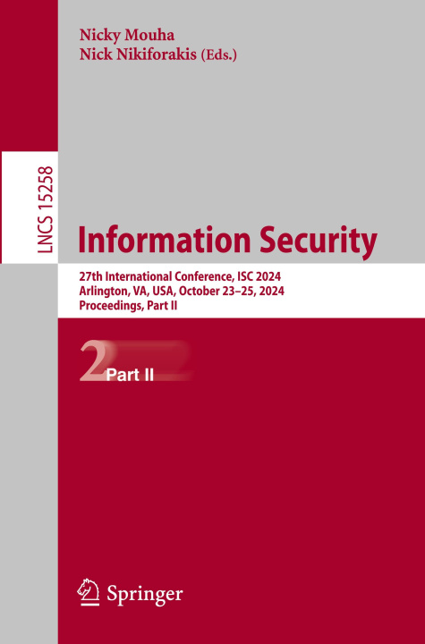Knjiga Information Security Nicky Mouha