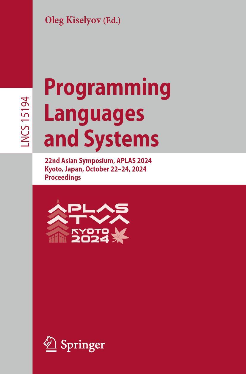 Knjiga Programming Languages and Systems Oleg Kiselyov