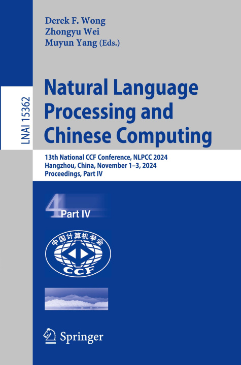 Book Natural Language Processing and Chinese Computing Derek F. Wong