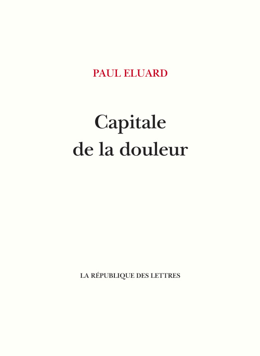 Livro Capitale de la douleur Paul Eluard