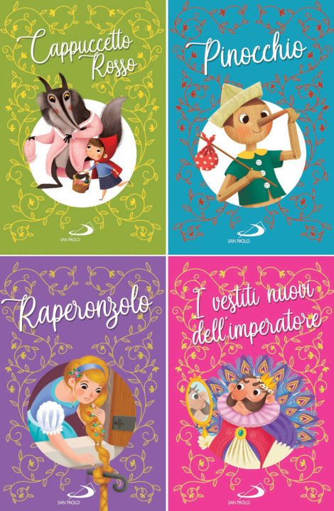 Buch Cappuccetto Rosso-Pinocchio-Raperonzolo-I vestiti nuovi dell'imperatore Charles Perrault