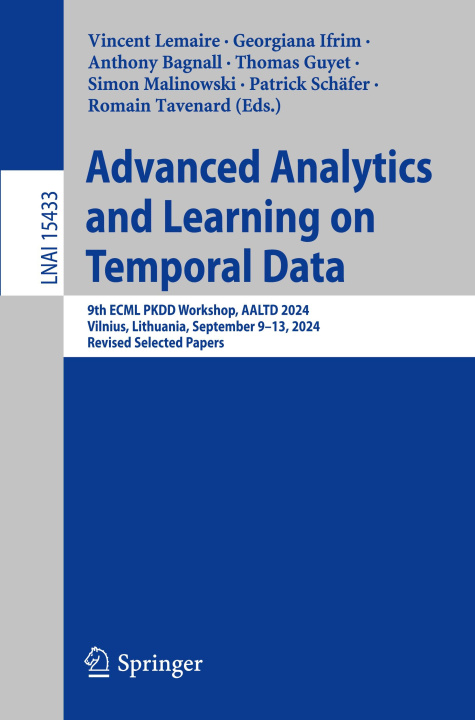 Book Advanced Analytics and Learning on Temporal Data Patrick Schäfer