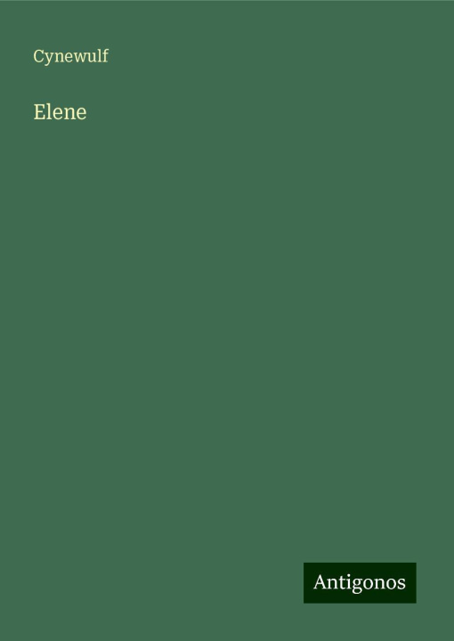 Book Elene Cynewulf
