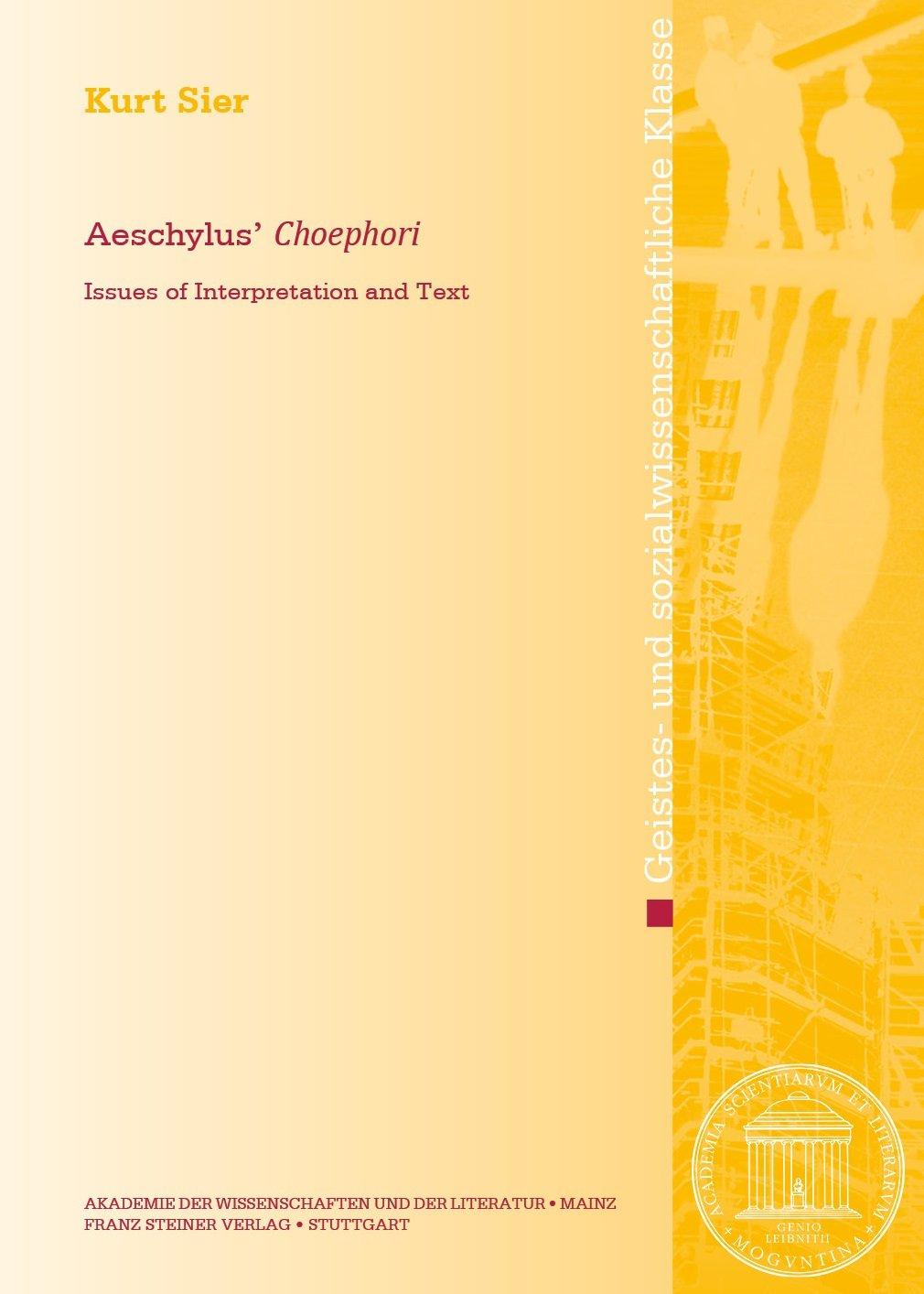 Knjiga Aeschylus' "Choephori" Sier