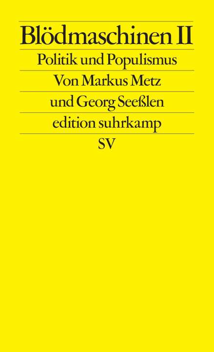 Buch Blödmaschinen II Georg Seeßlen
