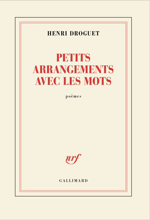 Book Petits arrangements avec les mots Droguet