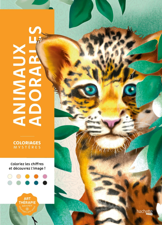 Livre Coloriages mystères - Animaux adorables 