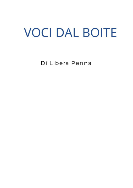 Knjiga Voci dal Boite Libera Penna