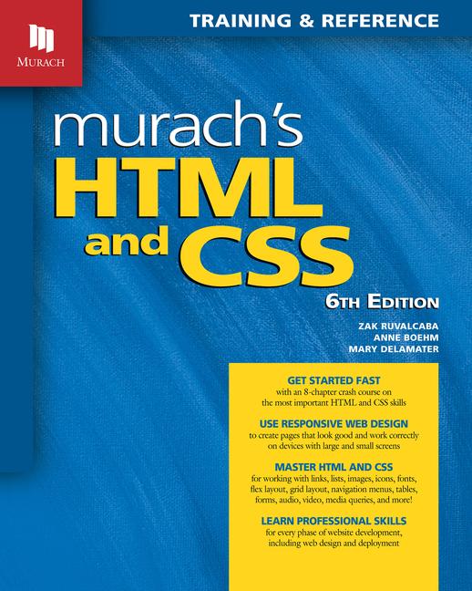 Boek Murach's HTML and CSS Anne Boehm