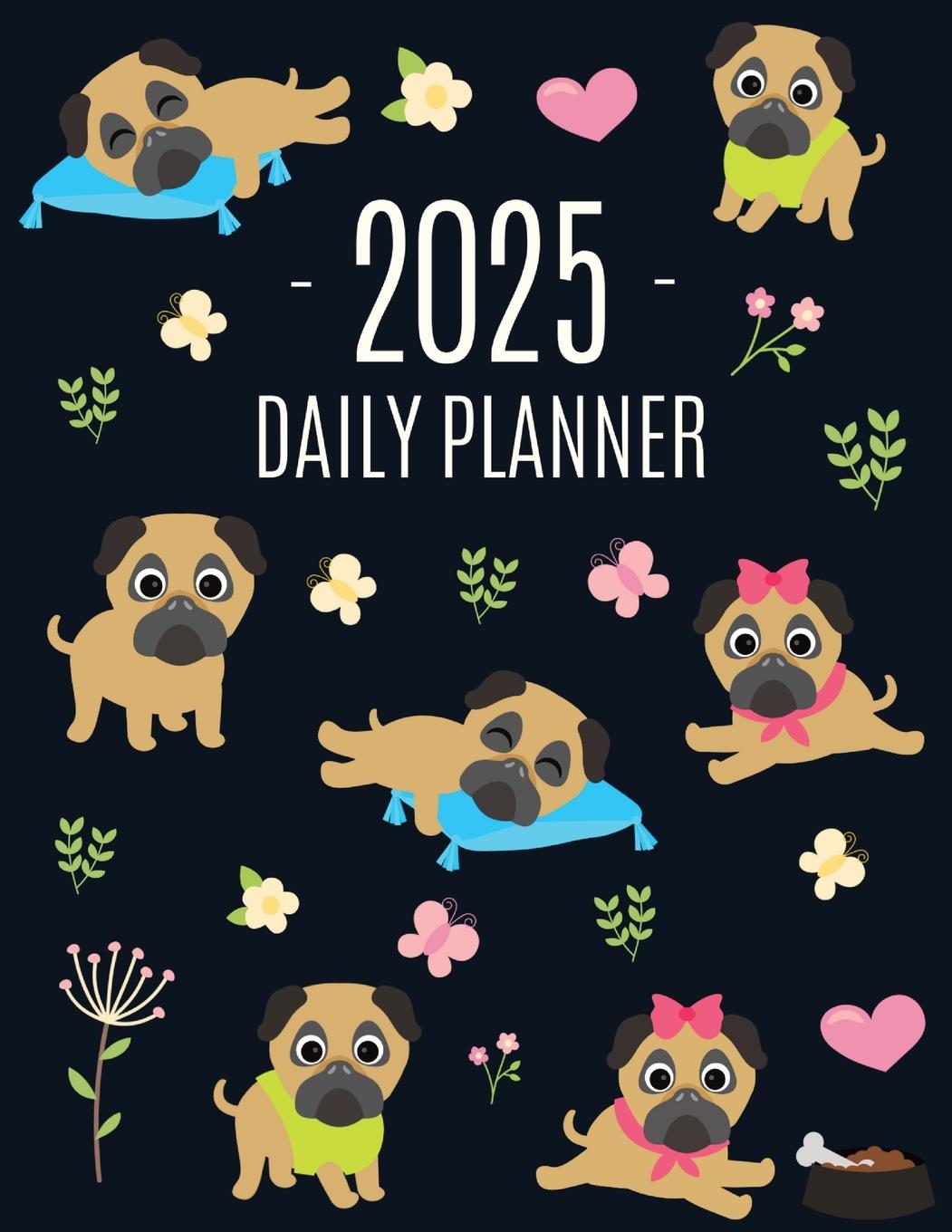 Βιβλίο Pug Planner 2025 Happy Oak Tree Press