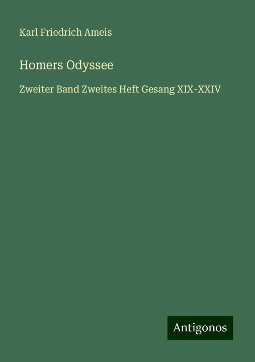 Knjiga Homers Odyssee Karl Friedrich Ameis