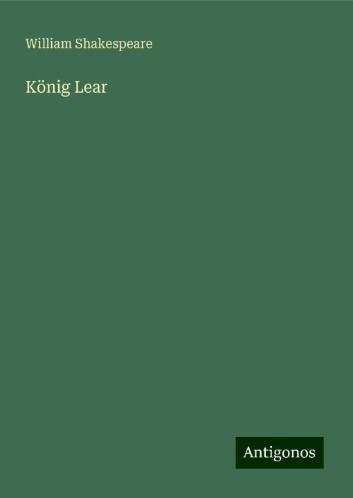 Knjiga König Lear William Shakespeare