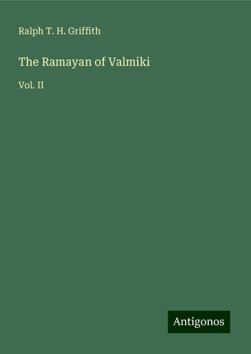Knjiga The Ramayan of Valmiki 