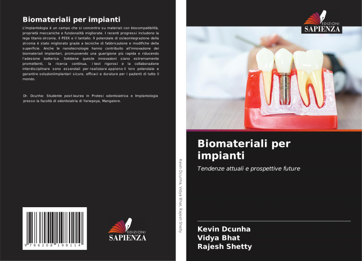 Книга Biomateriali per impianti Kevin Dcunha