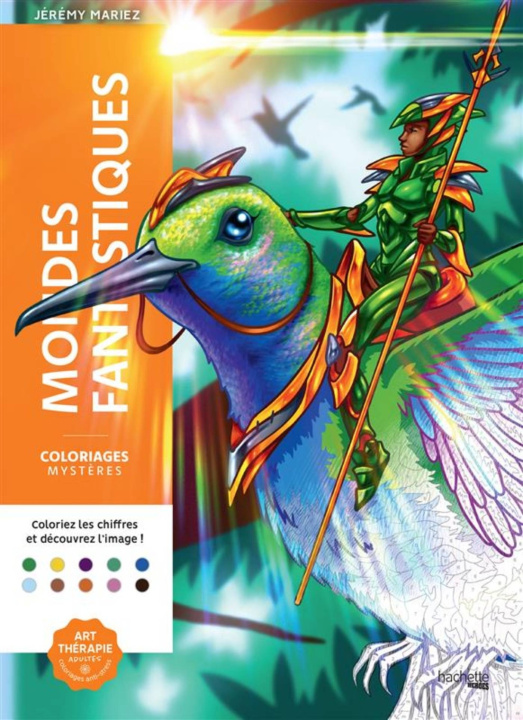 Livre Coloriages mystères - Mondes fantastiques NED 