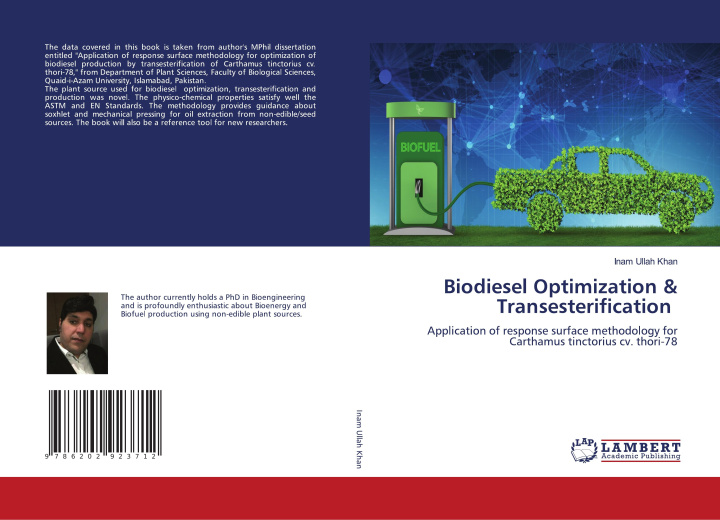 Knjiga Biodiesel Optimization & Transesterification Inam Ullah Khan