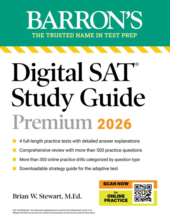 Buch Digital SAT Study Guide Premium, 2026: 4 Practice Tests + Comprehensive Review + Online Practice Stewart