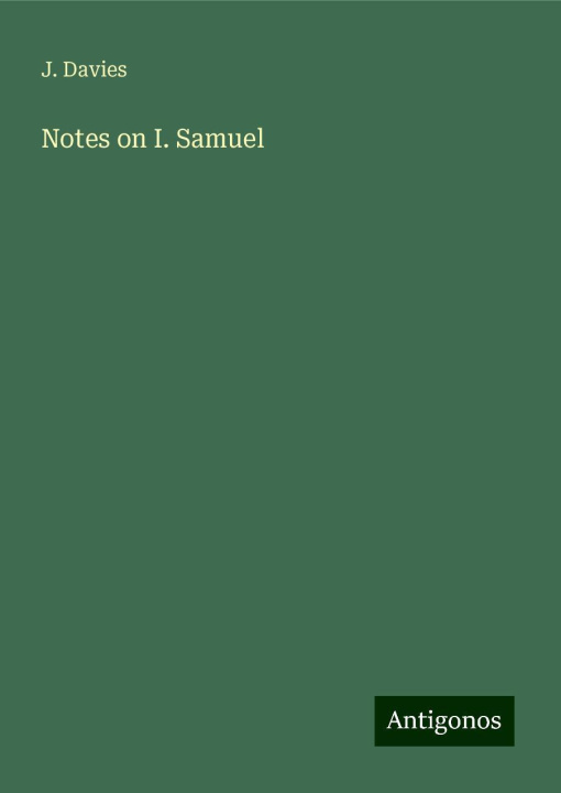Knjiga Notes on I. Samuel 