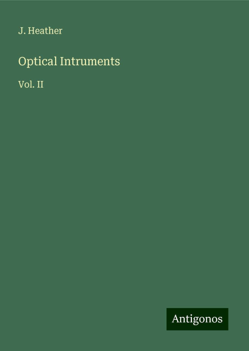 Knjiga Optical Intruments 