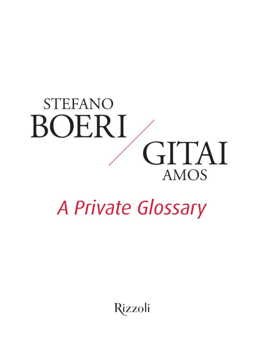 Buch private glossary Stefano Boeri
