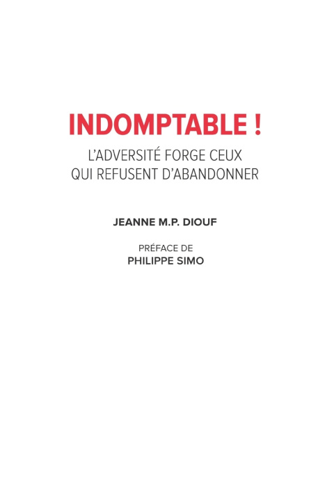 Knjiga Indomptable ! Jeanne Diouf