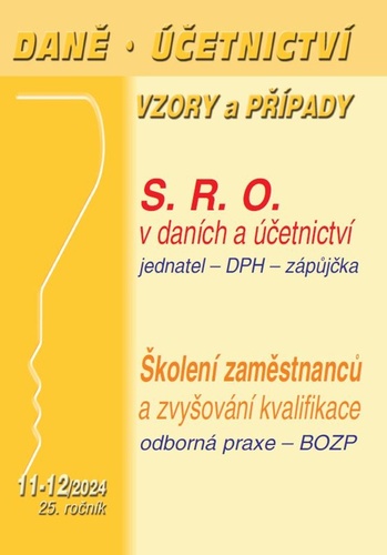 Livro DÚVaP 11-12/2024 Společnost s ručením omezeným v účetnictví a daních 