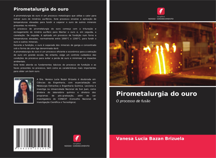 Книга Pirometalurgia do ouro Vanesa Lucia Bazan Brizuela