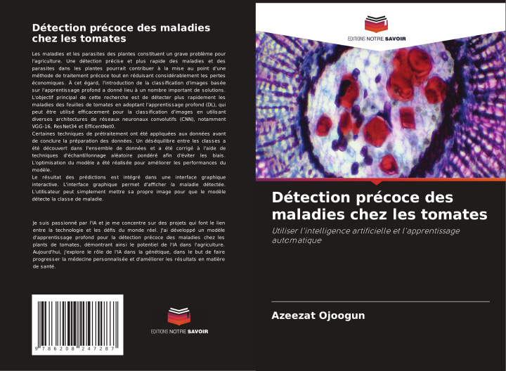 Книга Détection précoce des maladies chez les tomates Azeezat Ojoogun